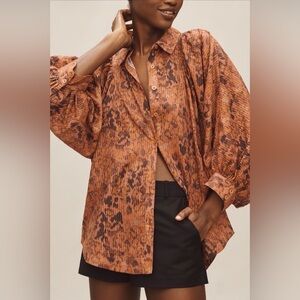Maeve by Anthropologie Easy Voluminous Button down Shirt L